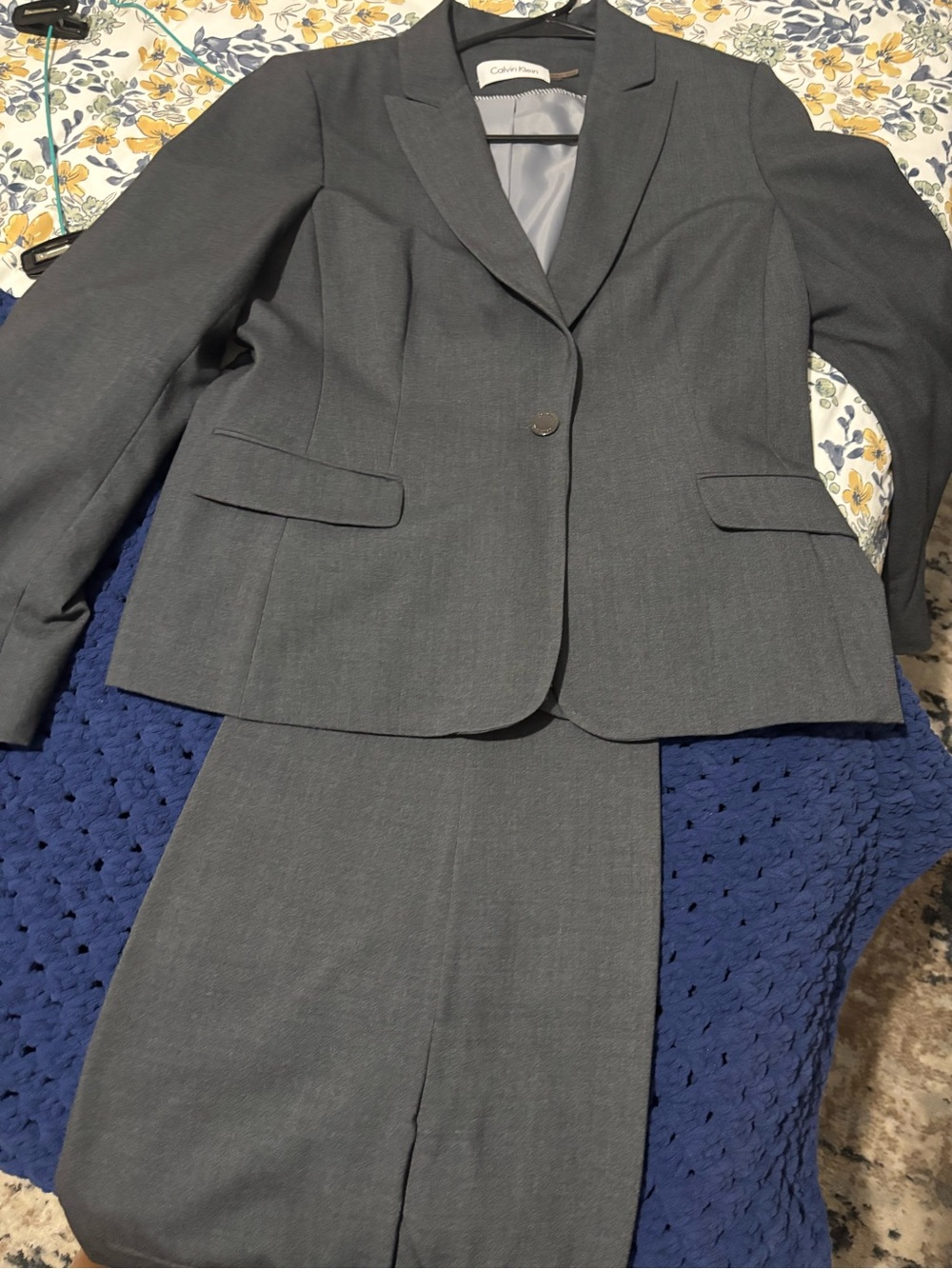 Calvin Klein Black Women's Blazer and Trouser Pant Set
